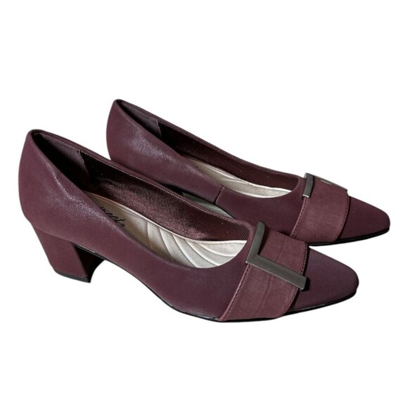 Easy Street‎ Cariel Red (Burgundy) Pointed Toe Heels Shoes Women's size 6 M - Picture 1 of 5